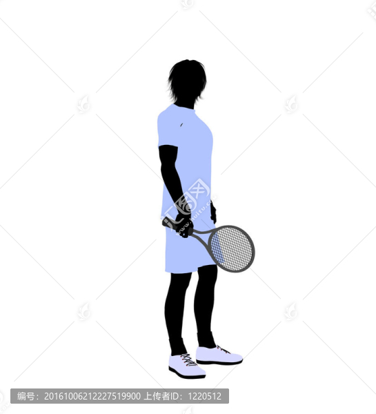男性網(wǎng)球選手剪影