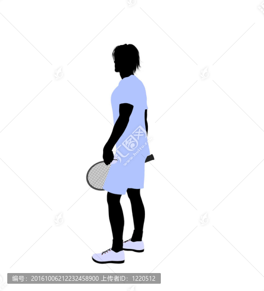 男性網(wǎng)球選手剪影