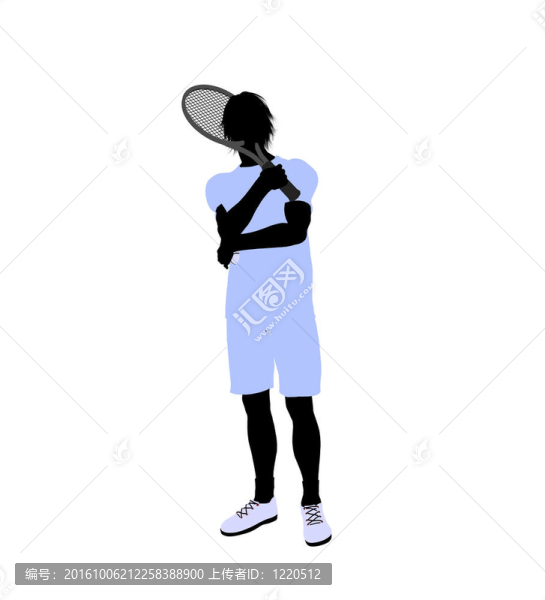 男性網(wǎng)球選手剪影