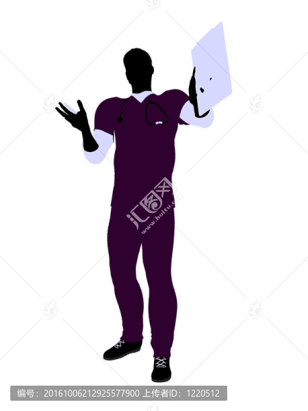 男醫(yī)生插圖剪影