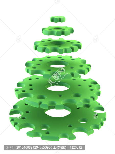 三維符號新年樹