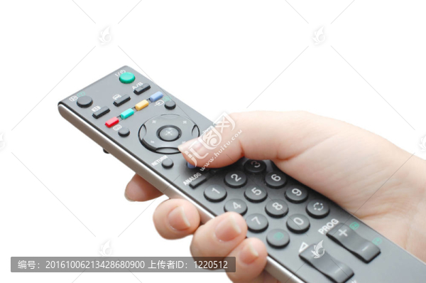 女性手上的電視面板