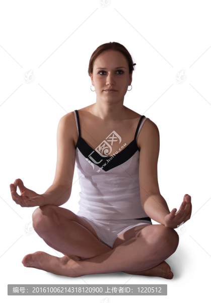 女人做瑜伽