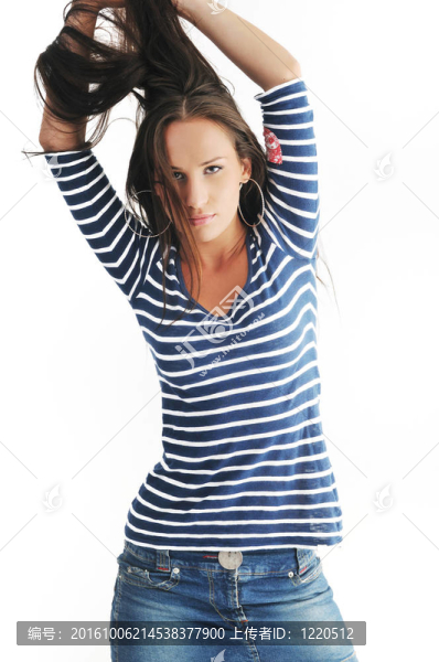 女性時尚隔離的一個
