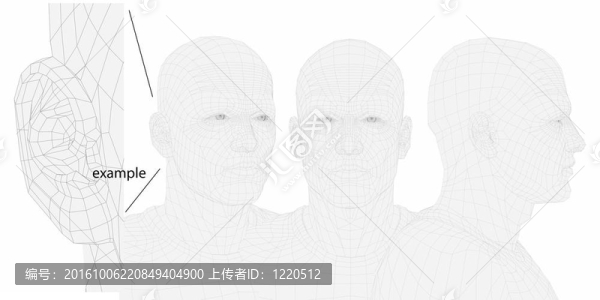 鋼絲人頭。三角。