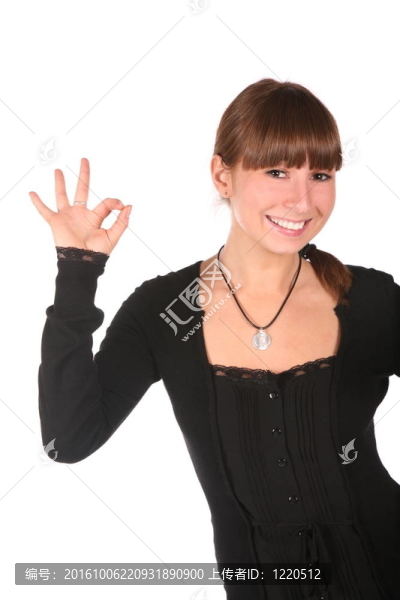 年輕的女人給的手勢2