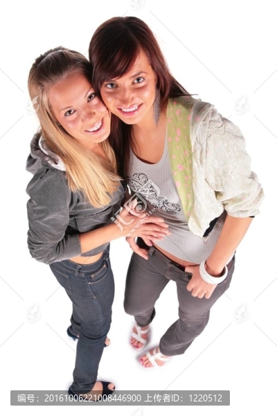兩個(gè)女孩的頂視圖