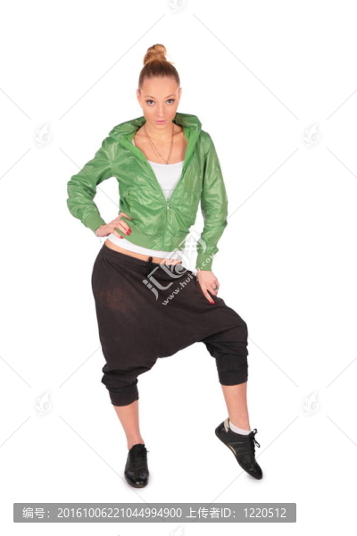 嘻哈女孩的姿勢(shì)