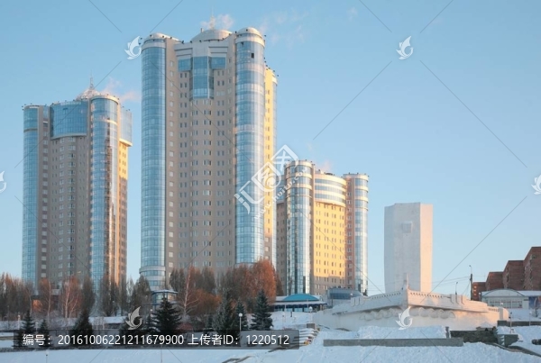 在冬季的2,Samara新建筑
