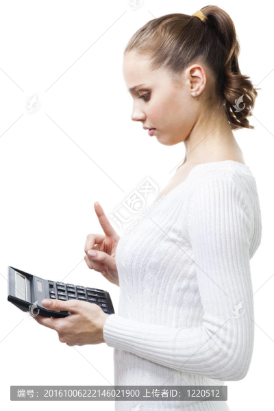 聰明的女人用計算器思維