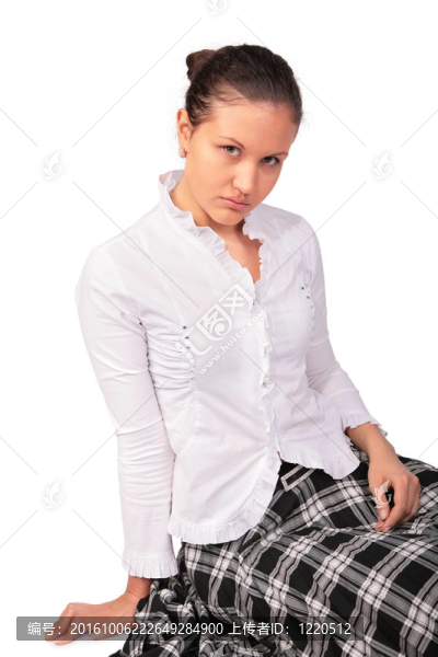 年輕美麗的悲傷的女人