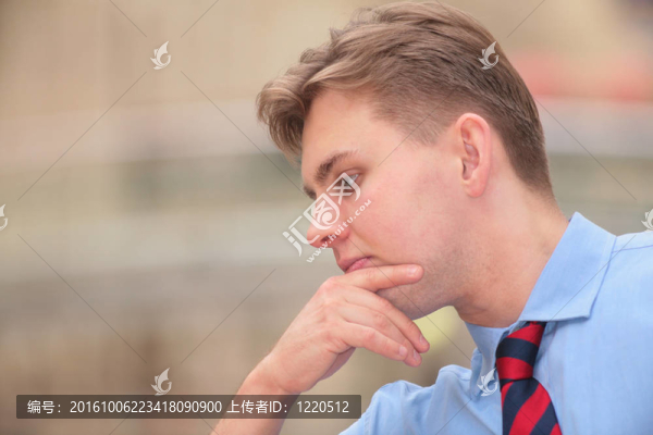 年輕的思維的商人