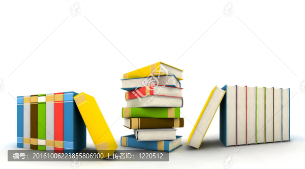 白色背景孤立的書籍