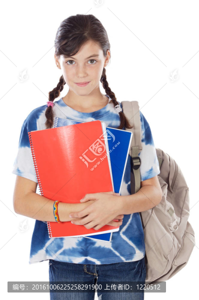 可愛的女孩學(xué)習(xí)