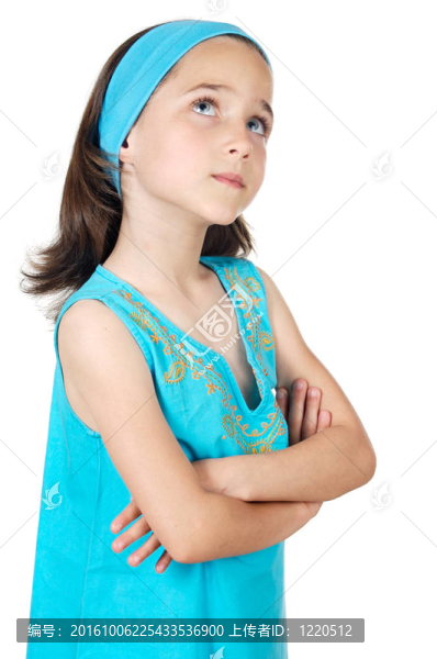 可愛的女孩的思考