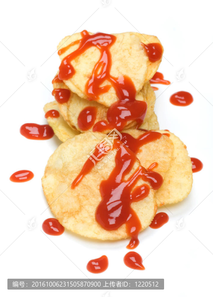 白色的土豆片