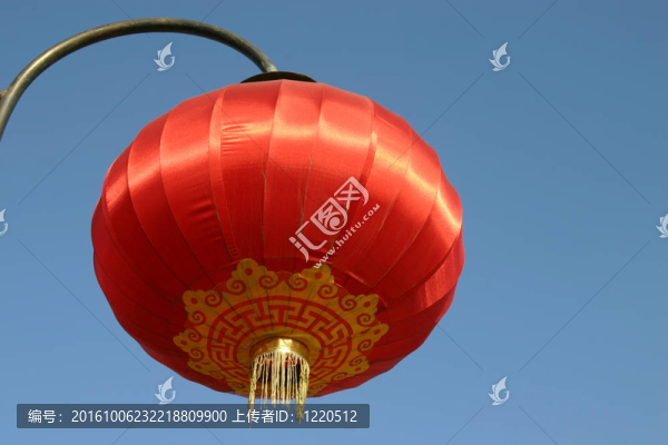 標(biāo)志性的中國(guó)紅燈籠在西安-中國(guó)