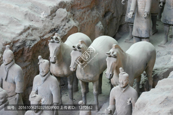 赤陶土兵馬俑-中國西安