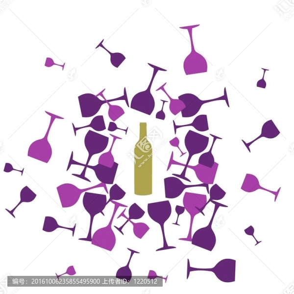 酒瓶和酒杯的輪廓背景