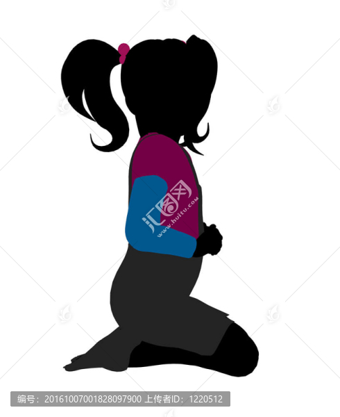 高加索女孩插圖剪影