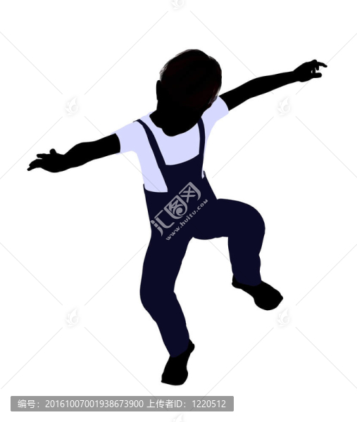 高加索男孩插圖剪影