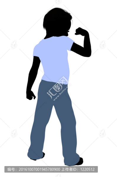 高加索男孩插圖剪影