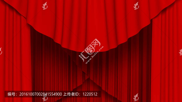 紅色的窗簾