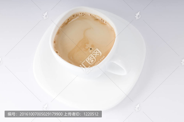 板特寫白色咖啡杯