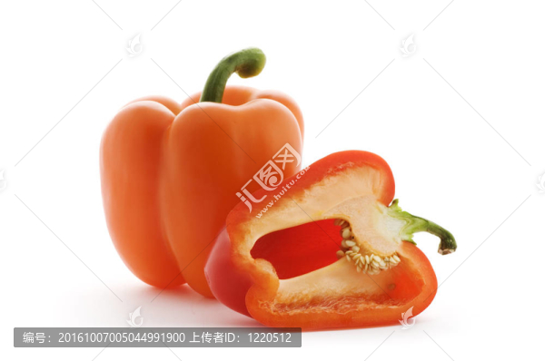 紅色和橙色的辣椒胡椒白