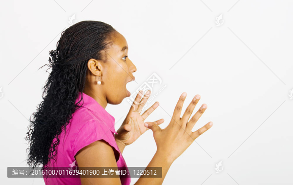 震驚的非洲婦女