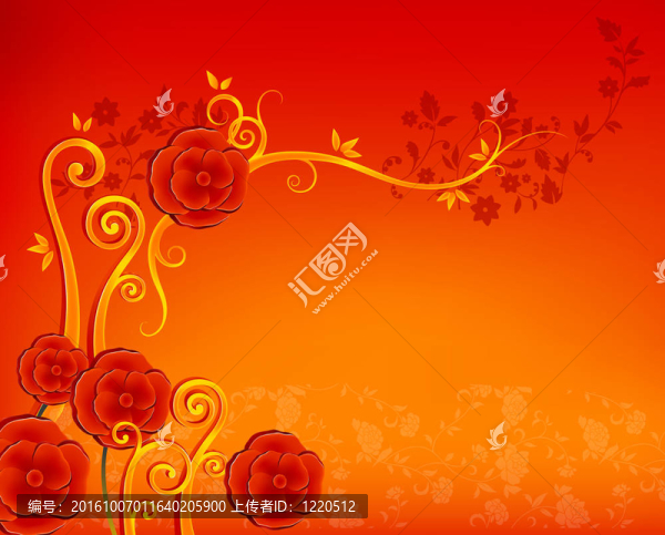 紅色的花pateern