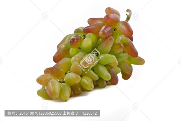 一串綠色和紅色的葡萄