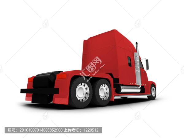 monstertruck孤立的紅色背影