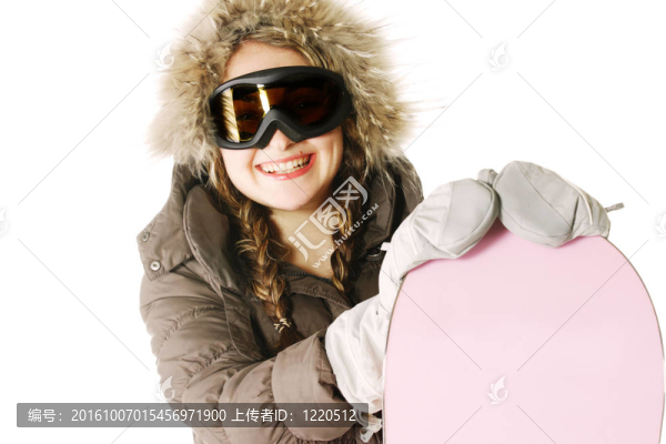 快樂的滑雪者