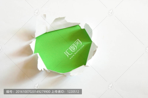 空白紙中的綠孔