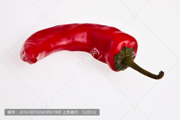 白底紅辣椒。