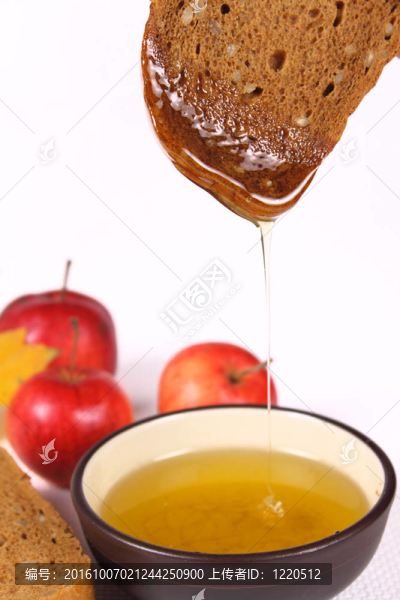 面包；蜂蜜和蘋果