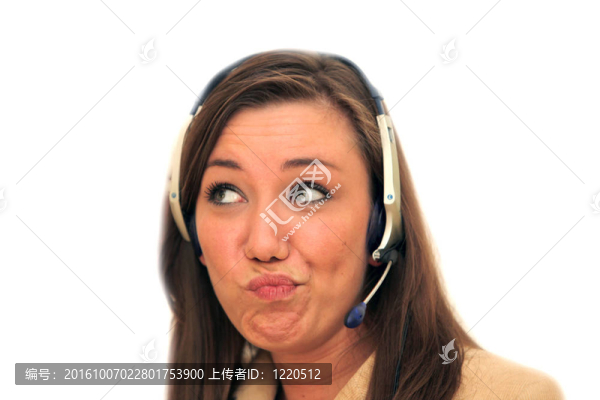 無奈的女人抬頭