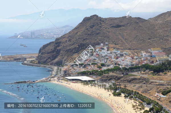 Playa,de,Las,Teresitas,San安德烈斯和加那利群島的特內(nèi)里費(fèi)島；西班牙；