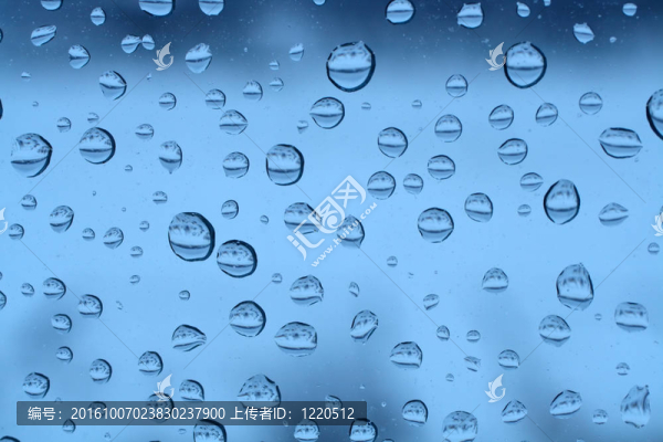 玻璃上的雨滴