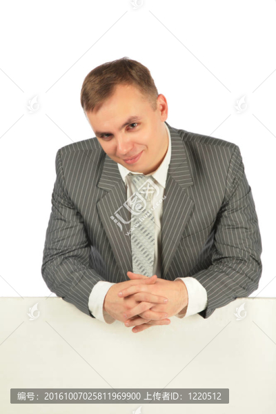 有文字板的商人