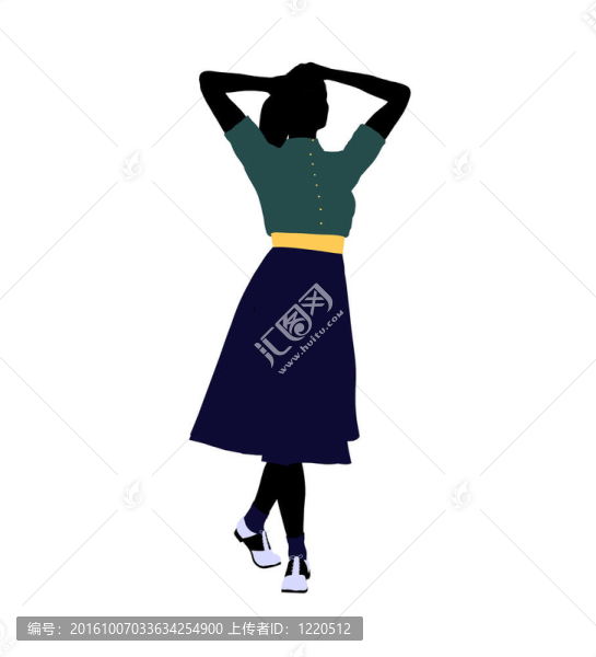 50女舞者剪影剪影