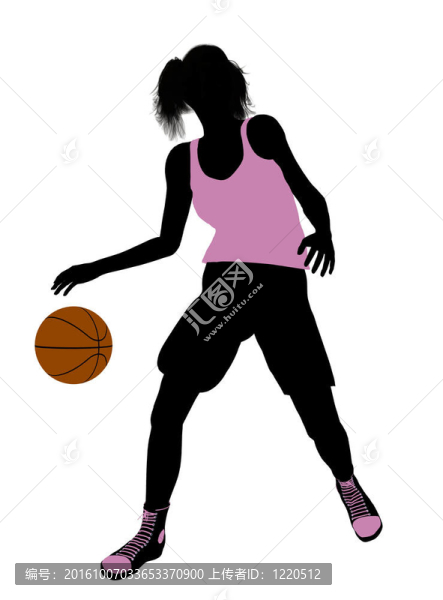 女子籃球運(yùn)動員剪影