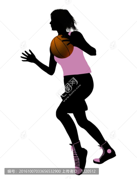女子籃球運(yùn)動員剪影