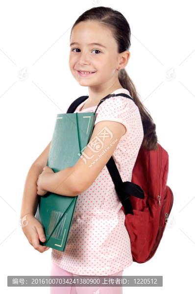 可愛的女孩學(xué)習(xí)