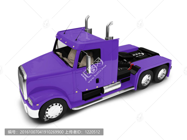 bigtruck孤立的藍色前視圖