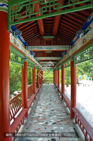 中國傳統(tǒng)風(fēng)情館被夏日公園包圍。
