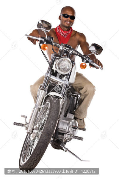 摩托車上的孤獨男子