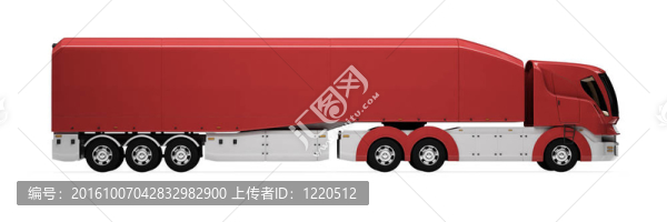 未來(lái)貨物卡車概念隔離視圖