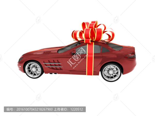 禮品隔離紅色車側(cè)視圖